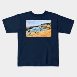 Mousehole Harbor Fishing Boats, Cornwall, UK Kids T-Shirt